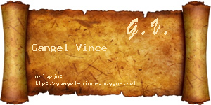 Gangel Vince névjegykártya