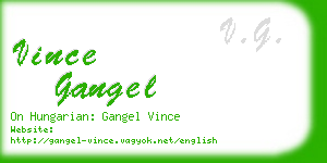 vince gangel business card